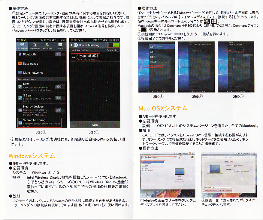 AnyCast 取扱説明書　その3
