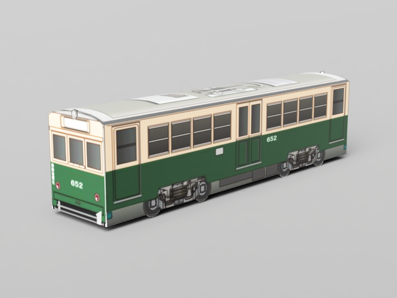 広島電鉄　モ650形652　標準塗装